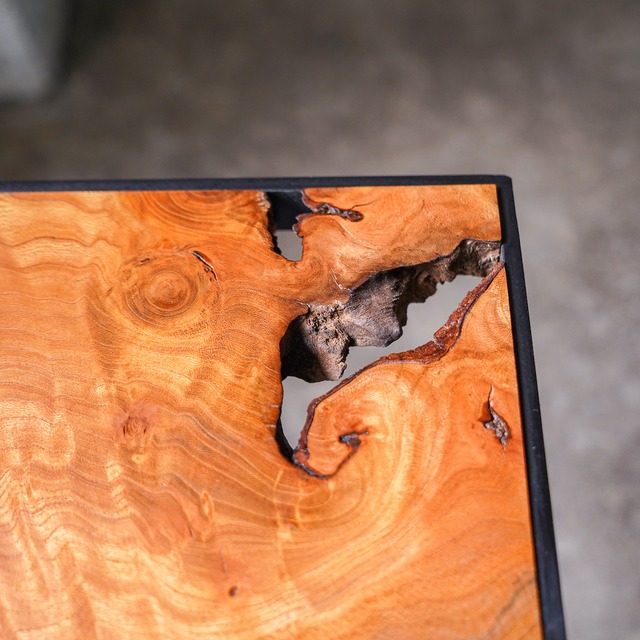 小さなソファーサイドコーヒーテーブル 欅③