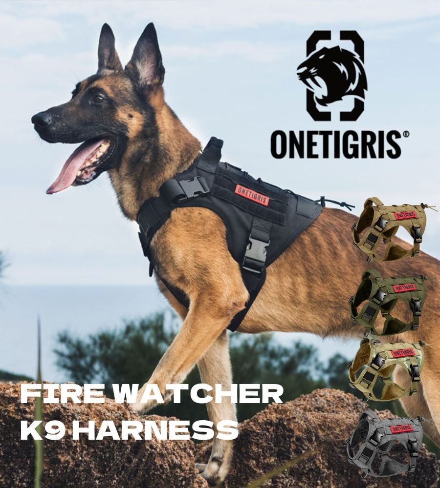 犬 ハーネス 大型犬 Onetigris 抜けない 簡単装着 引っ張り防止 中型犬 おしゃれ かっこいい オシャレ 犬用ハーネス 胴輪 パワーハーネス アウトドア キャンプ タクティカルハーネス 散歩 小型犬 大型犬【OneTigris FIRE WATCHER K9ハーネス2.0】