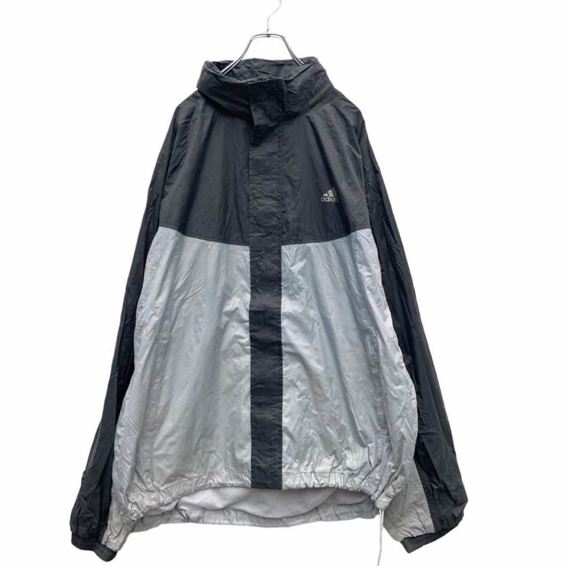 adidas マウンテンパーカー XL グレー ライトブルー ゴールド 