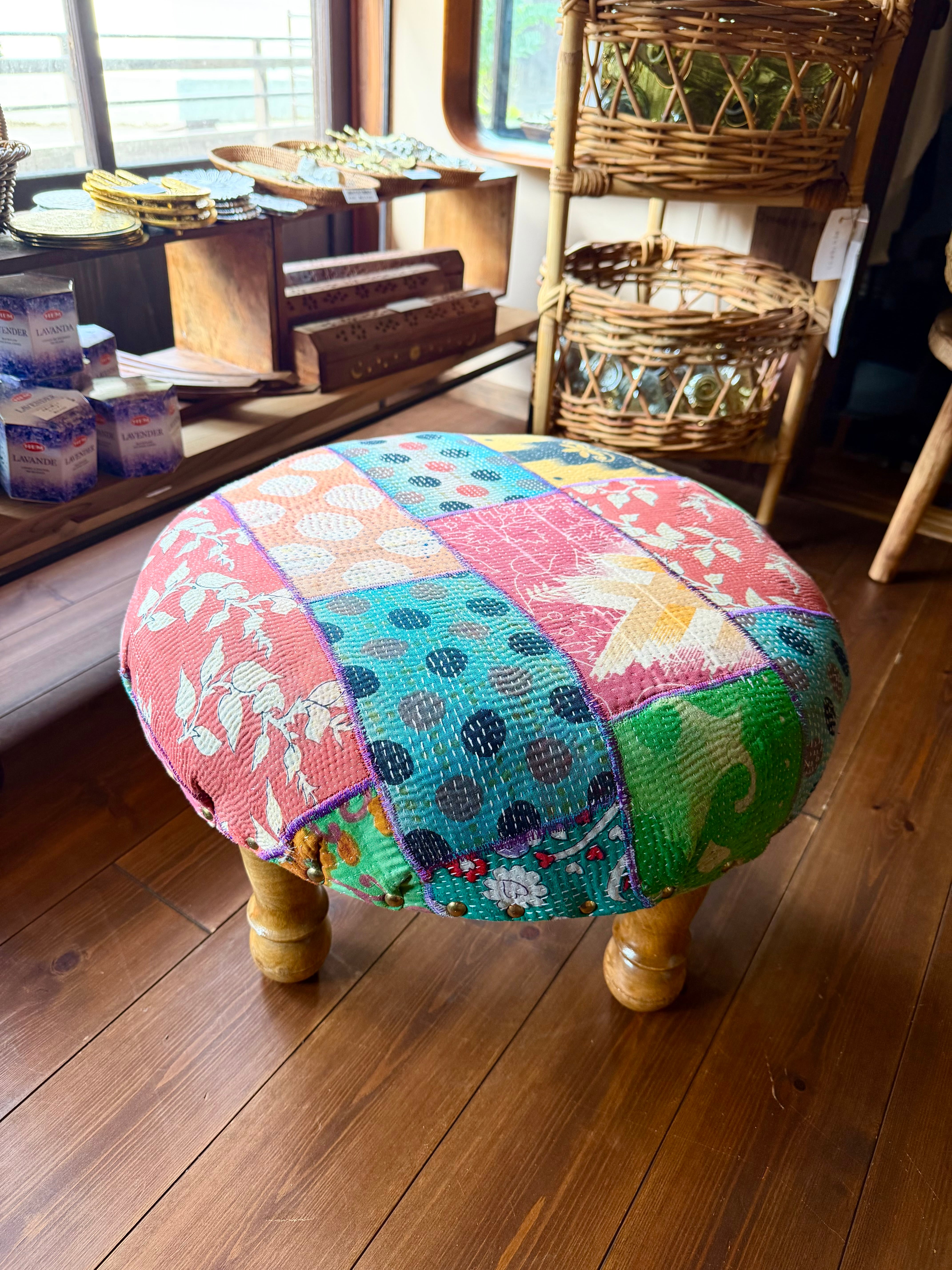 刺し子のパッチワークスツールC(発送2/24以降)