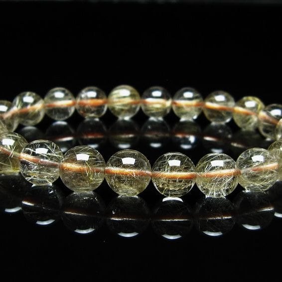 ルチルクォーツ ブレスレット 9mm タイチンルチル ブレスレット メール便可 [M便 1/10] 111-49233