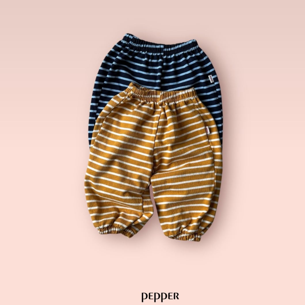 《送料無料》予約:ヨーヨーストライプジョガー【pepper】