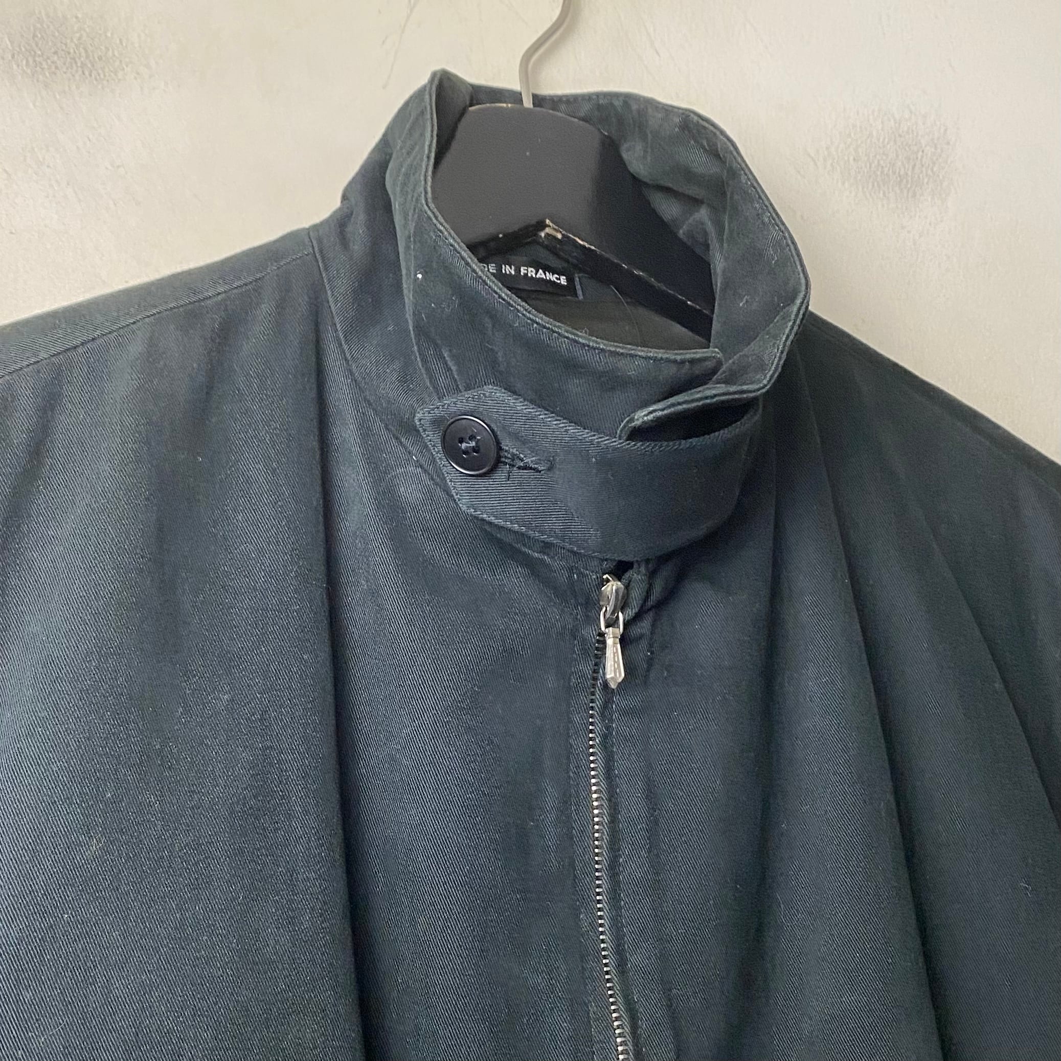 vintage AGNES B. HOMME black moleskin drizzler jacket | NOIR ONLINE