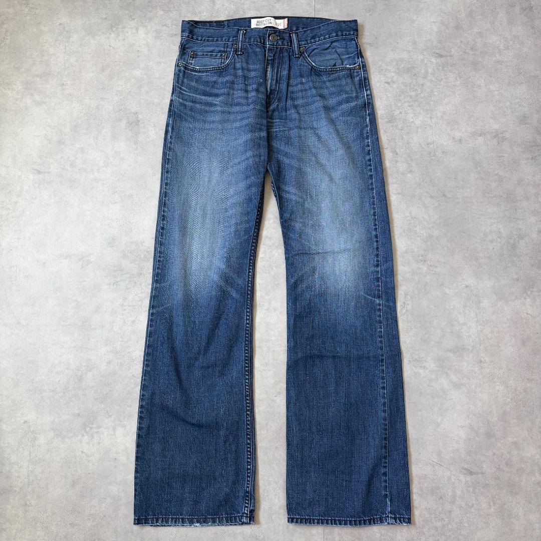 リーバイス527 Levis W32 フレア ブーツ 青 古着 ヒゲ 22226