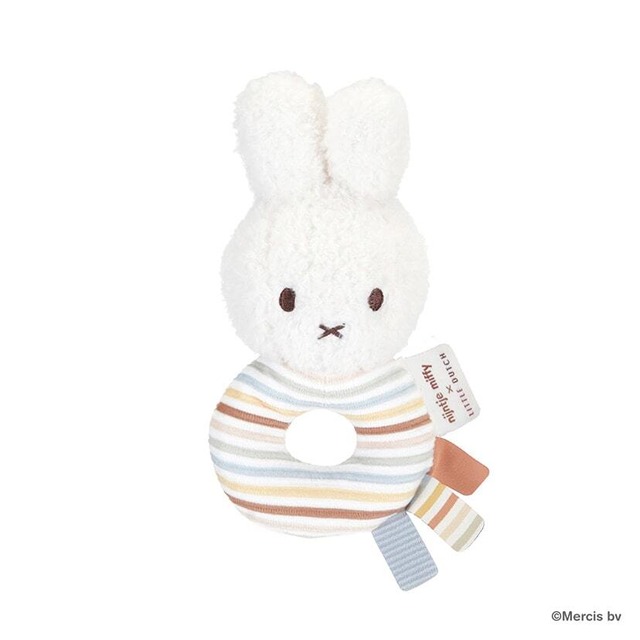 Little Dutch リトルダッチ | miffy x Little Dutch ベビーラトル ヴィンテージサニーストライプ ミッフィー