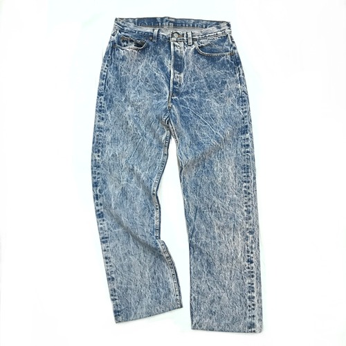 【USED】Levis 501 USA ケミカルウォッシュ デニムパンツ w34