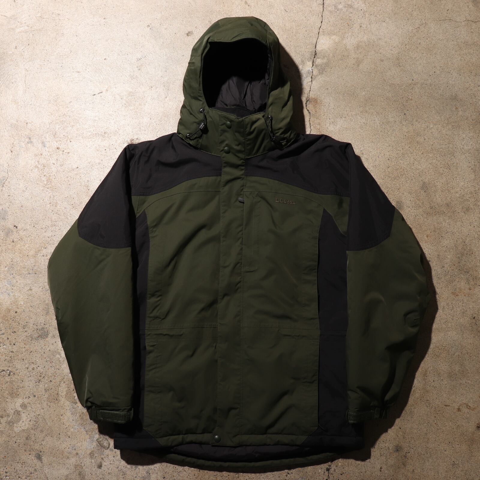 美品 L オリーブグリーン L.L.Bean プリマロフト ダウンジャケット  