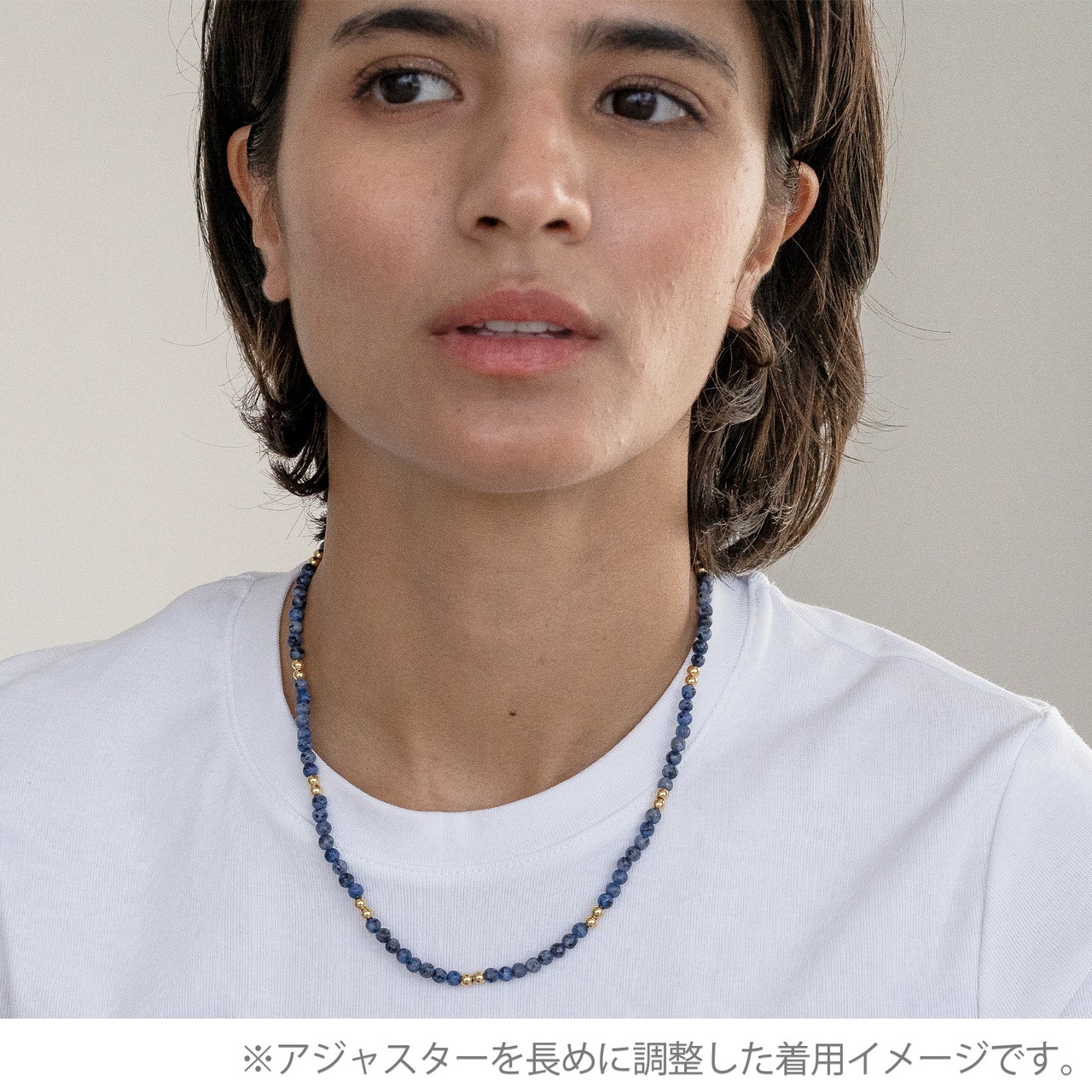 【ネコポス便】ネックレス 天然石 ネックレス レディース カラーストーン ロングネックレス ゴールドアクセント 大人 おしゃれ　2556