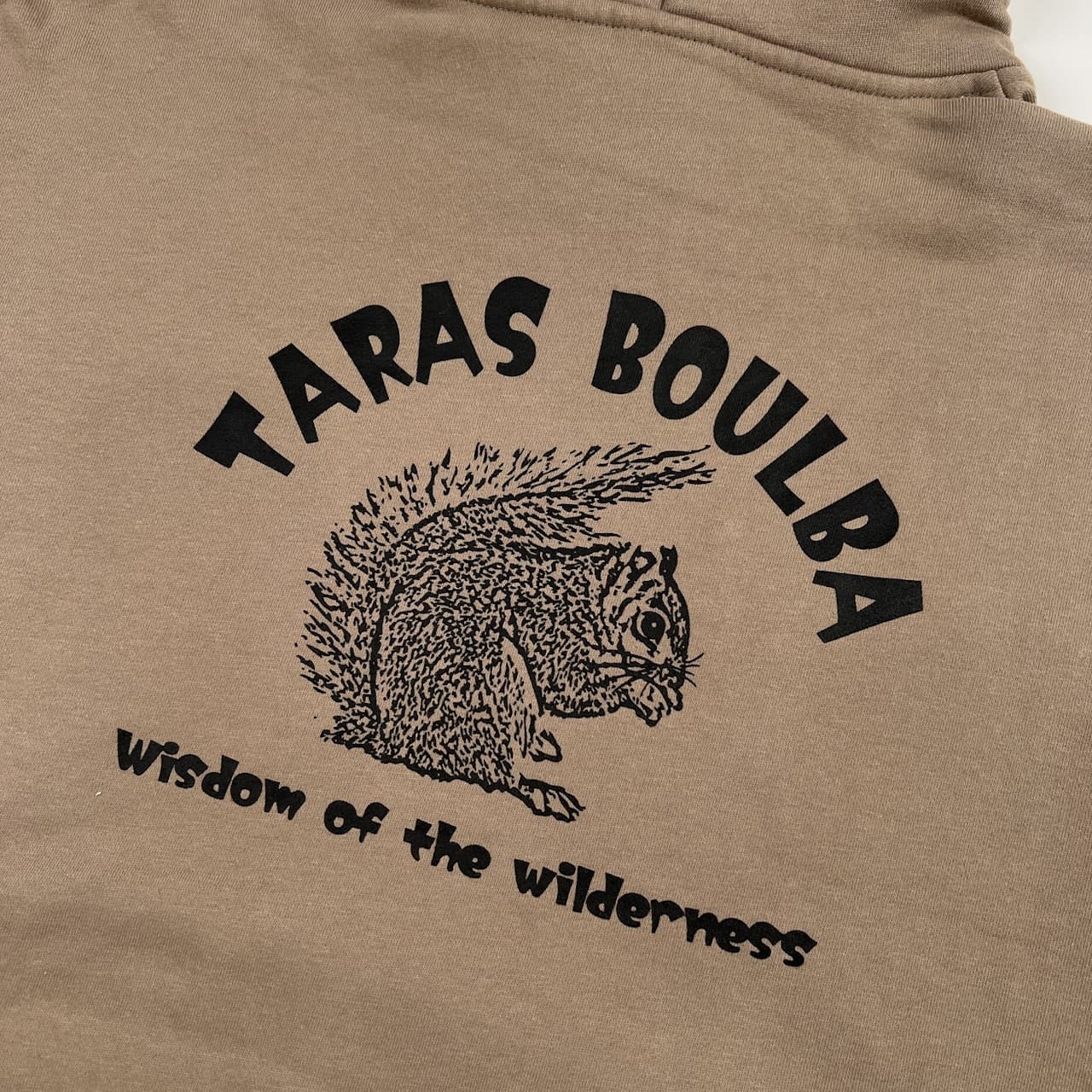 TARAS BOULBA タラスブルバ バックプリント 裏起毛 スウェット パーカー サイズ M /ベージュ