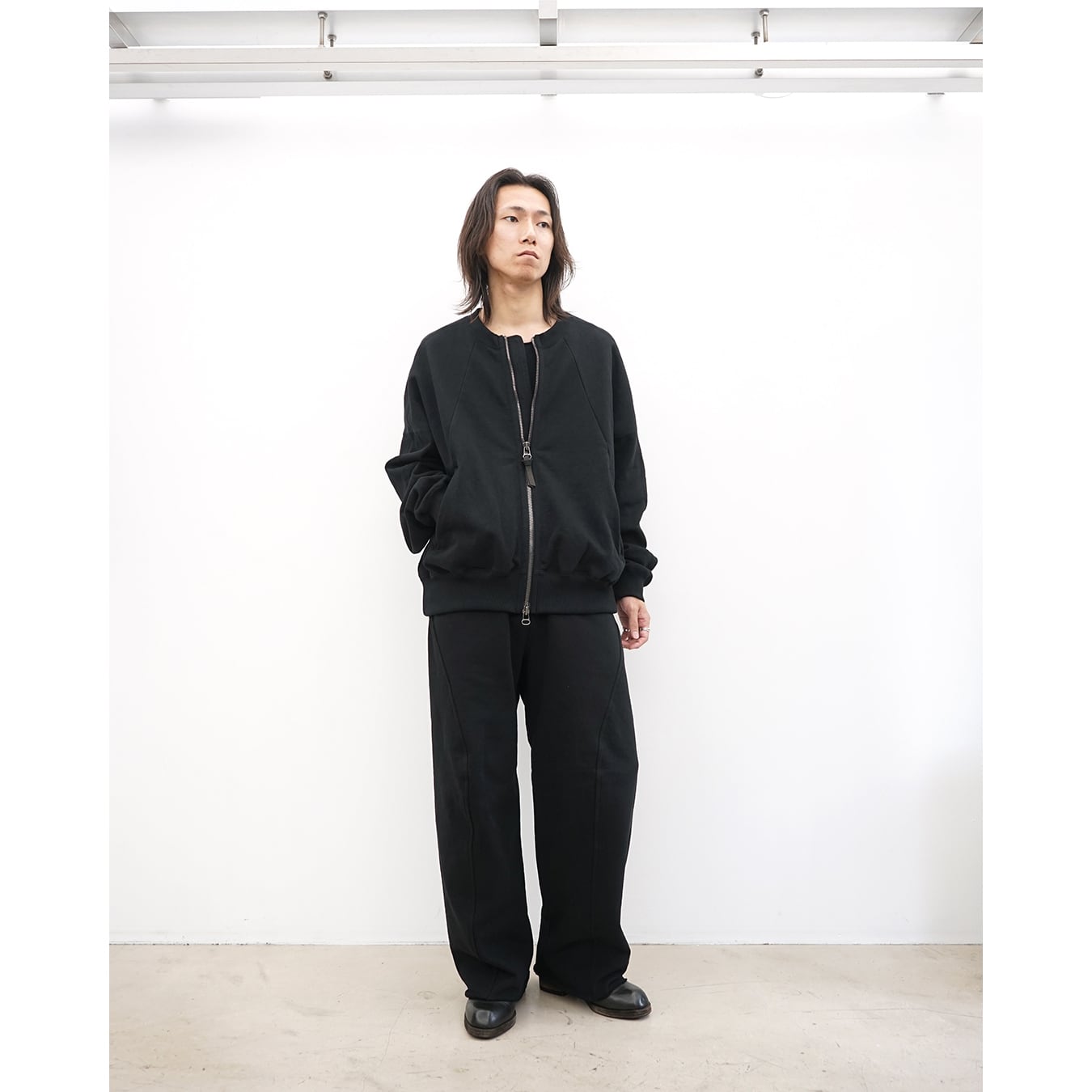 The Viridi-anne ダブルヒップ レイヤード ストレートパンツ The Viridi-anne] (ザヴィリディアン) VI-3924-04 HEAVY WEIGHT SWEAT