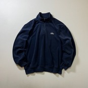 90s UMBRO　ハーフジップ　プルオーバー　フリース　アンブロ　ネイビー　XL 古着