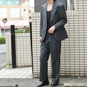 70's kasuri stripe set up navy