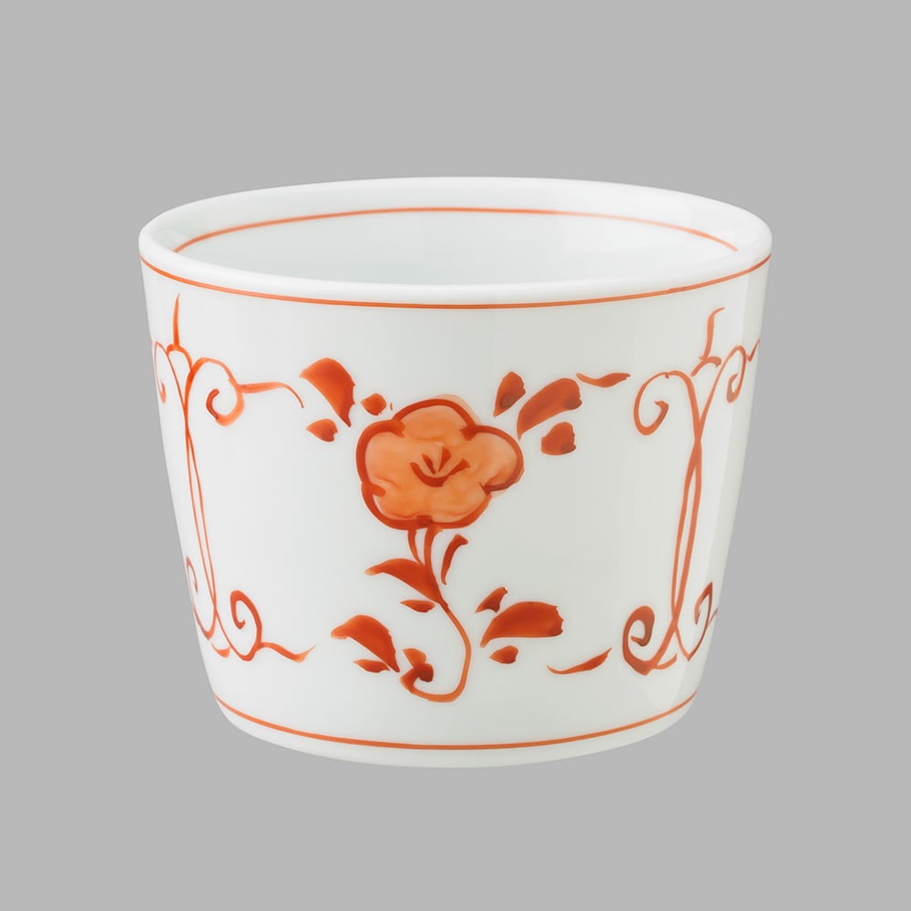 赤絵寿字草花文(小)