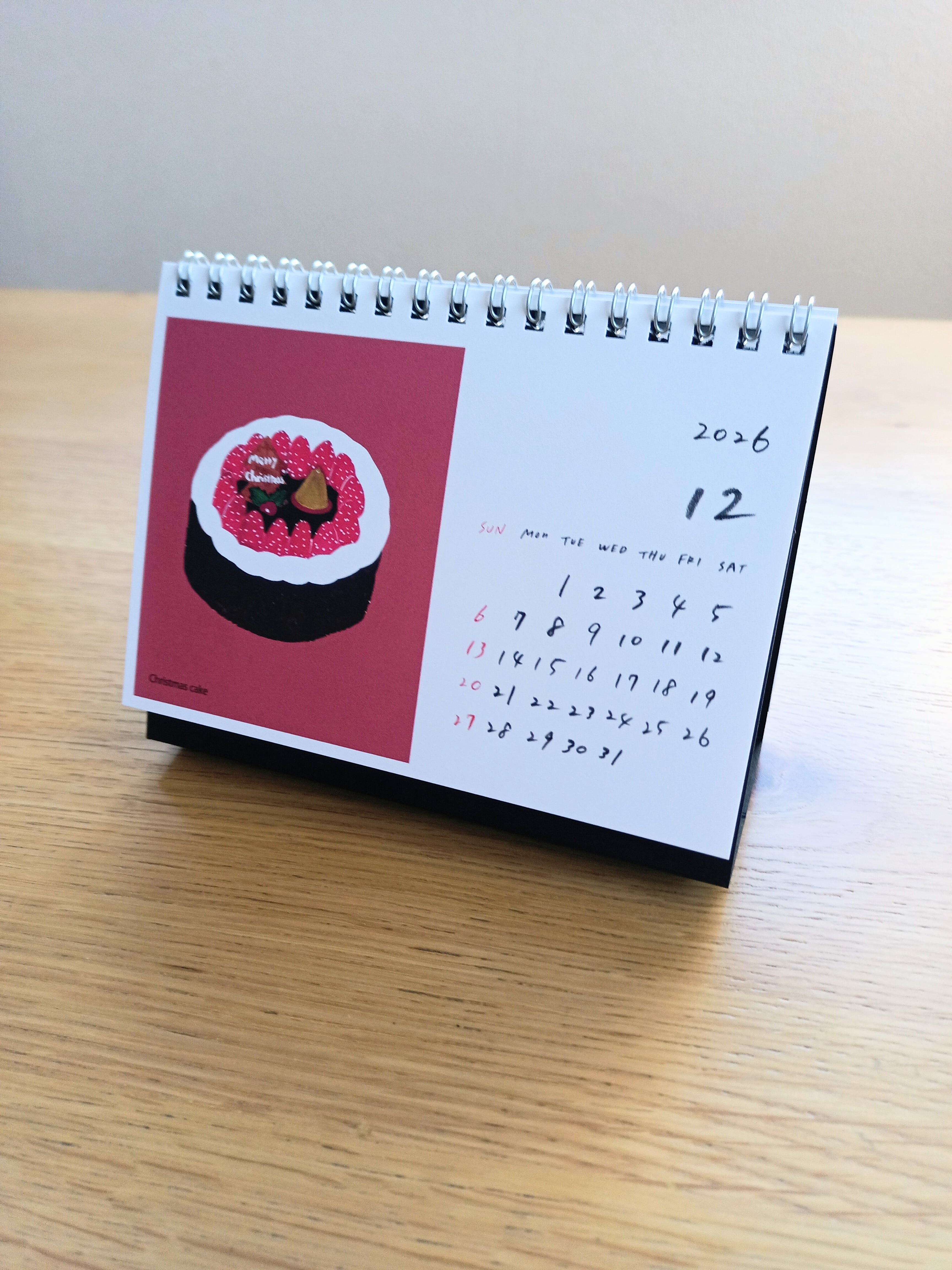 2026年度1月はじまり 卓上チョコレートカレンダー お菓子イラスト 2026カレンダー チョコレート