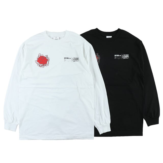 ホワイト長袖Tシャツ RILY One Family / Long Sleeve T-Shirt / Lily | One Family Co