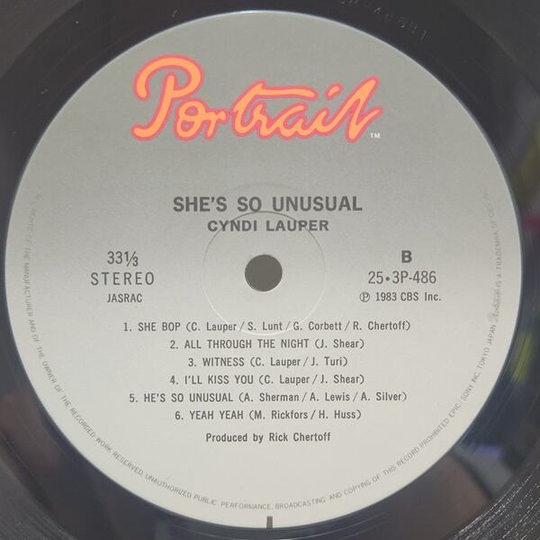 Cyndi Lauper / She's So Unusual N.Y.ダンステリア [25 3P-486] - 画像4