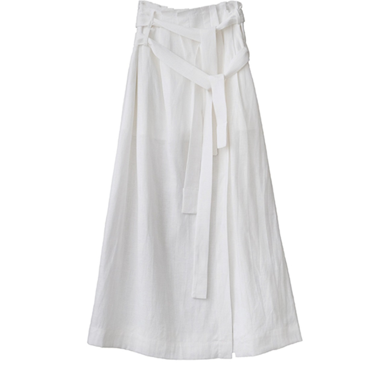 Wrap-Style Long A-Line Skirt  T4511