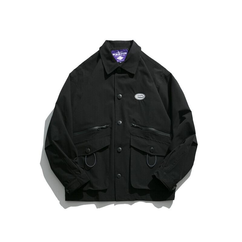 【新作】【送料無料】 Yidao Vintage Autumn Loose ese Street Style Boys Multi-Pocket Lapel CardiganJacket-アリババ ストリート カーディガン オータム 秋物 ビンテージ ポケット多め マルチポケット hip6-161192778454819
