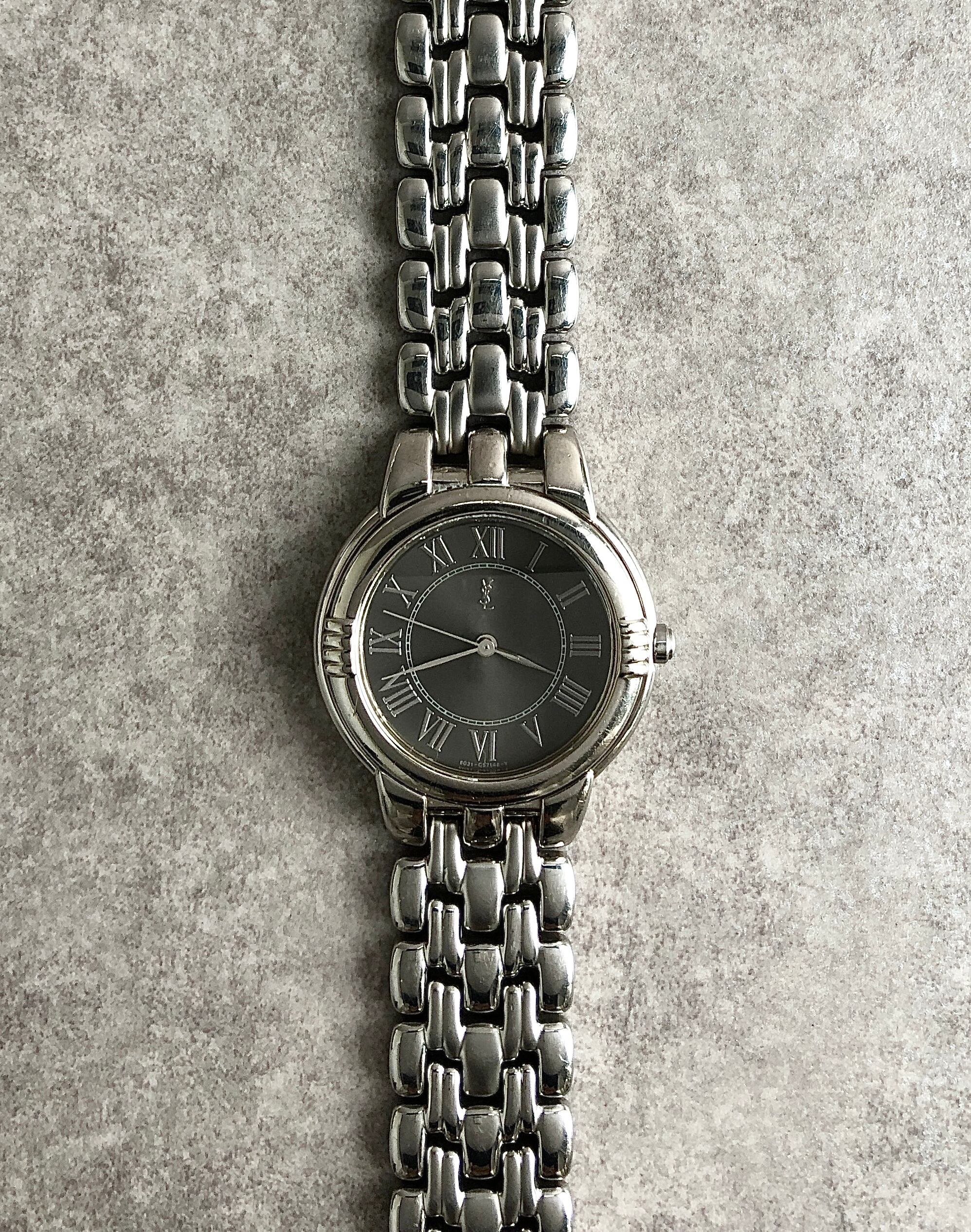 Yves Saint Laurent アナログ腕時計 シルバー イヴサンローラン シルバー アナログ 腕時計 - メルカリ