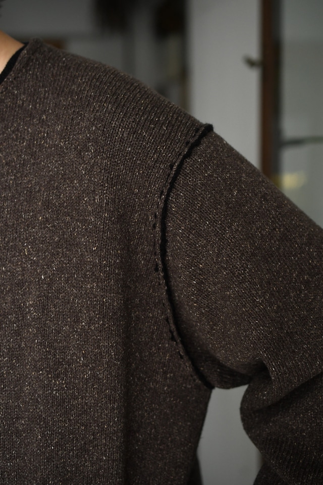 obafer / Silknep Crew Cardigan (Brown)