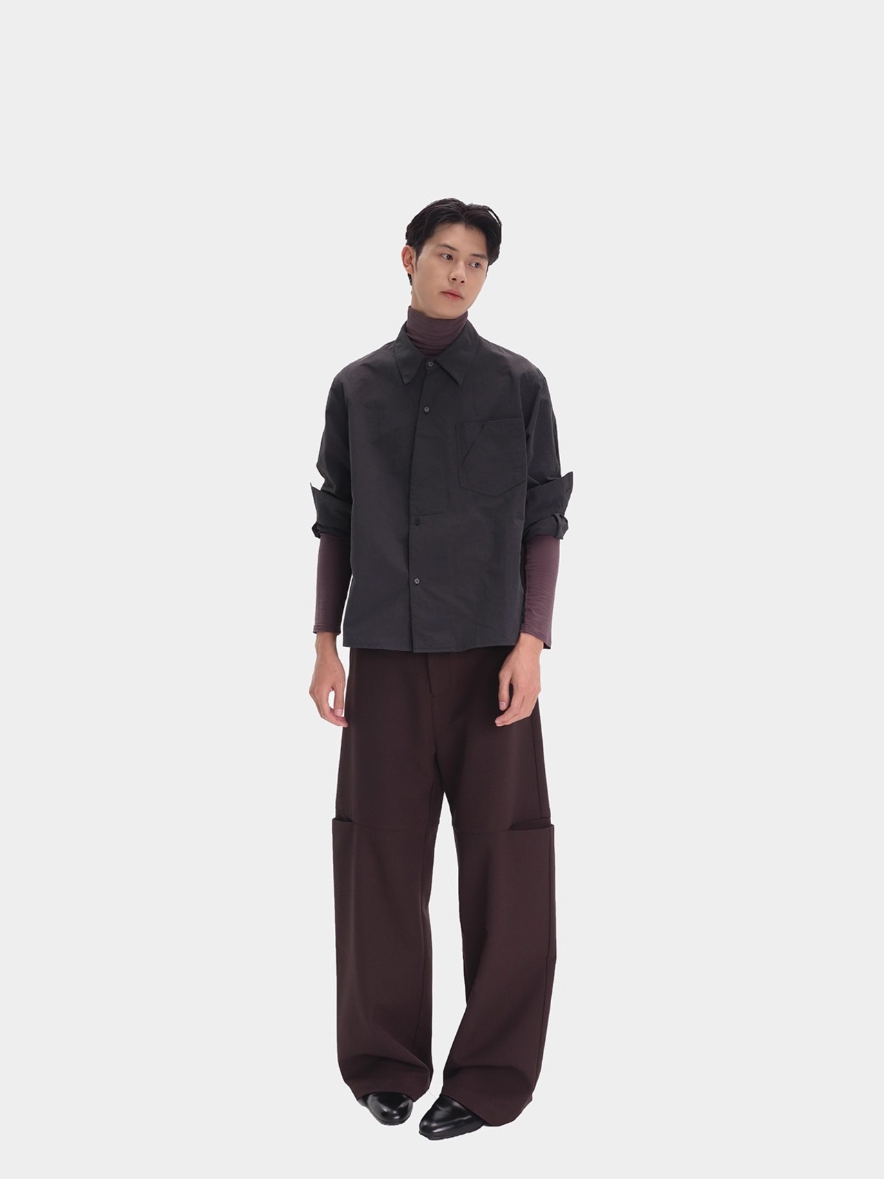 Nothingnoth 25AW Polo Collar Long Sleeve Shirt