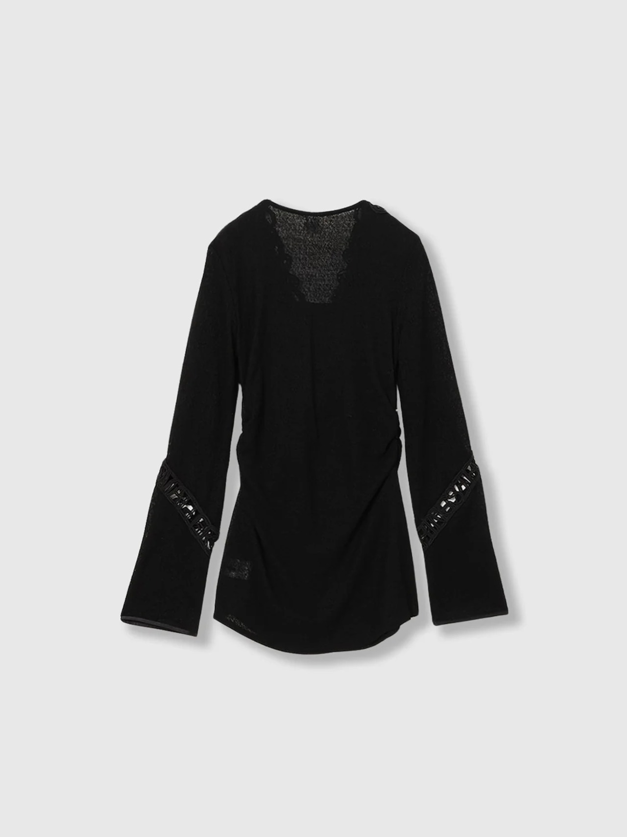 【26AW】THINGS THAT MATTER シングスザットマター / トップス / MICROCOSMOS LACE SHEER TOPS　0586TM0671P - 10