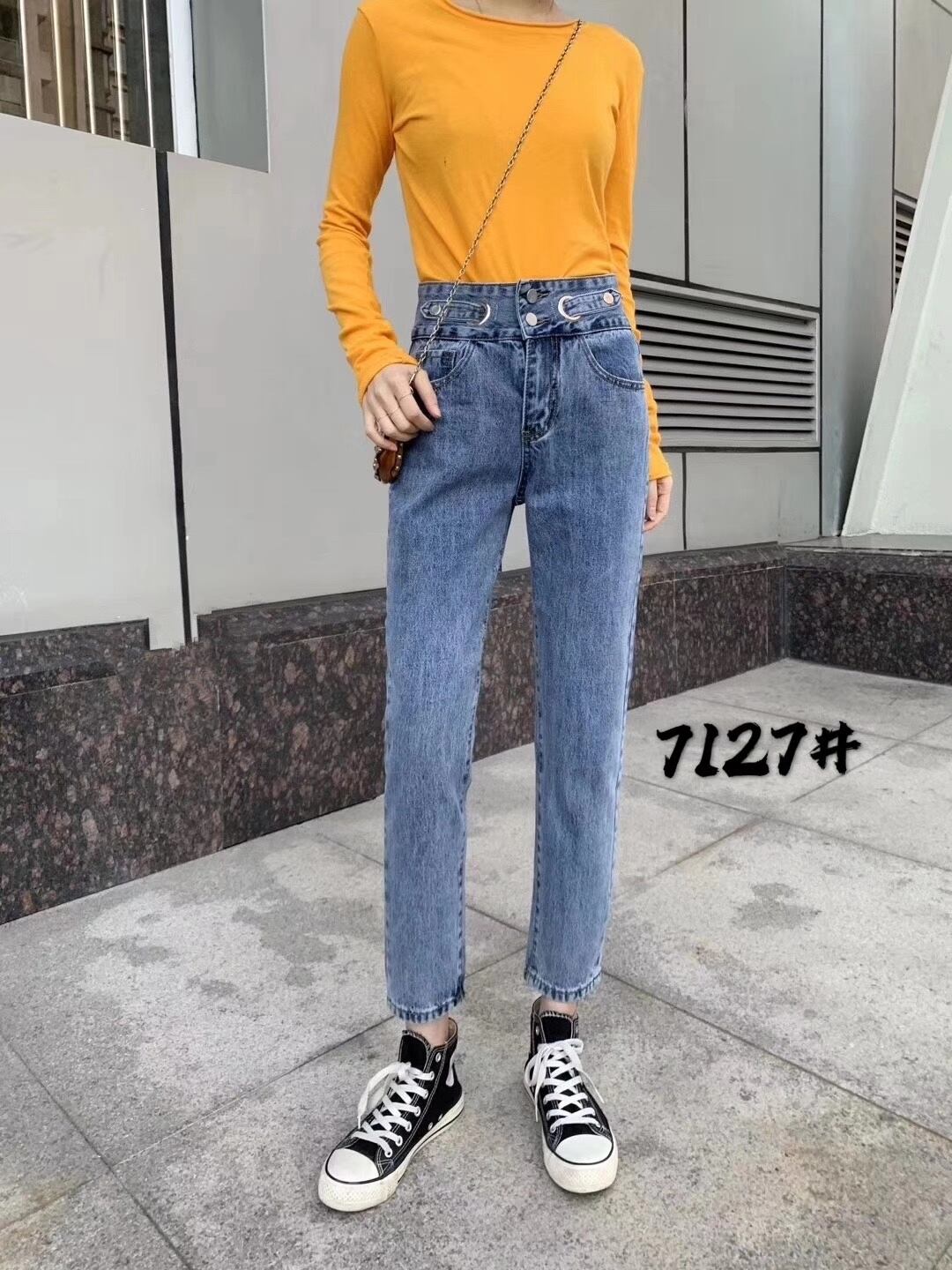 ウエストデザインベルト　デニムパンツ ASF2403-7127