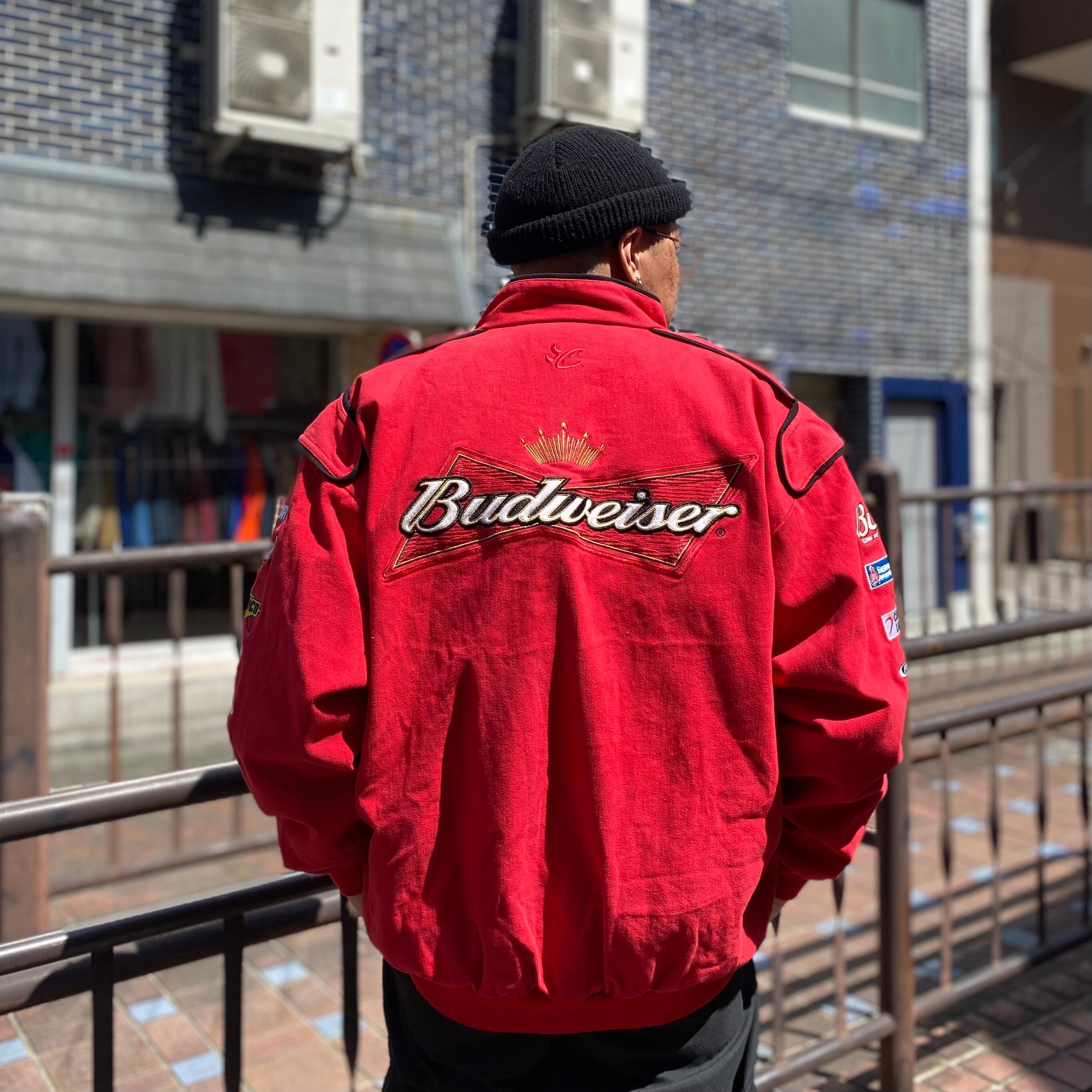 size:XL【 Budweizer 】バドワイザー CHASE レーシングジャケット 赤 ...