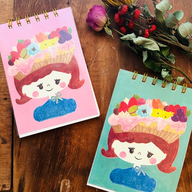 【A6手製リングノート】ネコちゃんのおでかけ