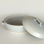 IH土鍋 9号 IH 陶板付 直火兼用 STYLE土鍋 GRAY グレイ 4～5人用 おしゃれ 萬古焼