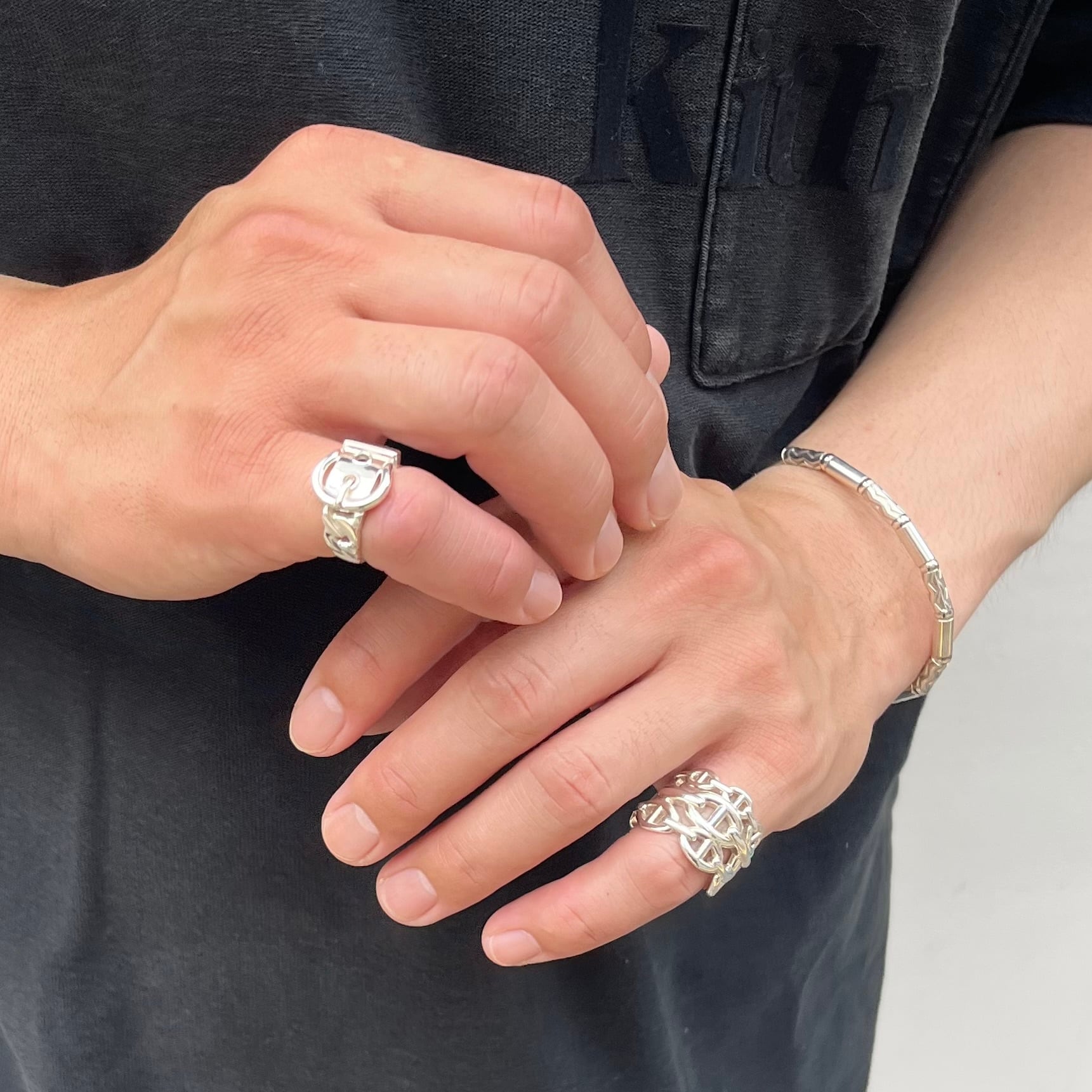 希少【TIFFANY&CO.】2924 German ZigZagブレスレット幾何学 シルバー