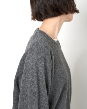 ssstein "EXTRA FINE WOOL KNIT CREW NECK LS〔GREY〕"