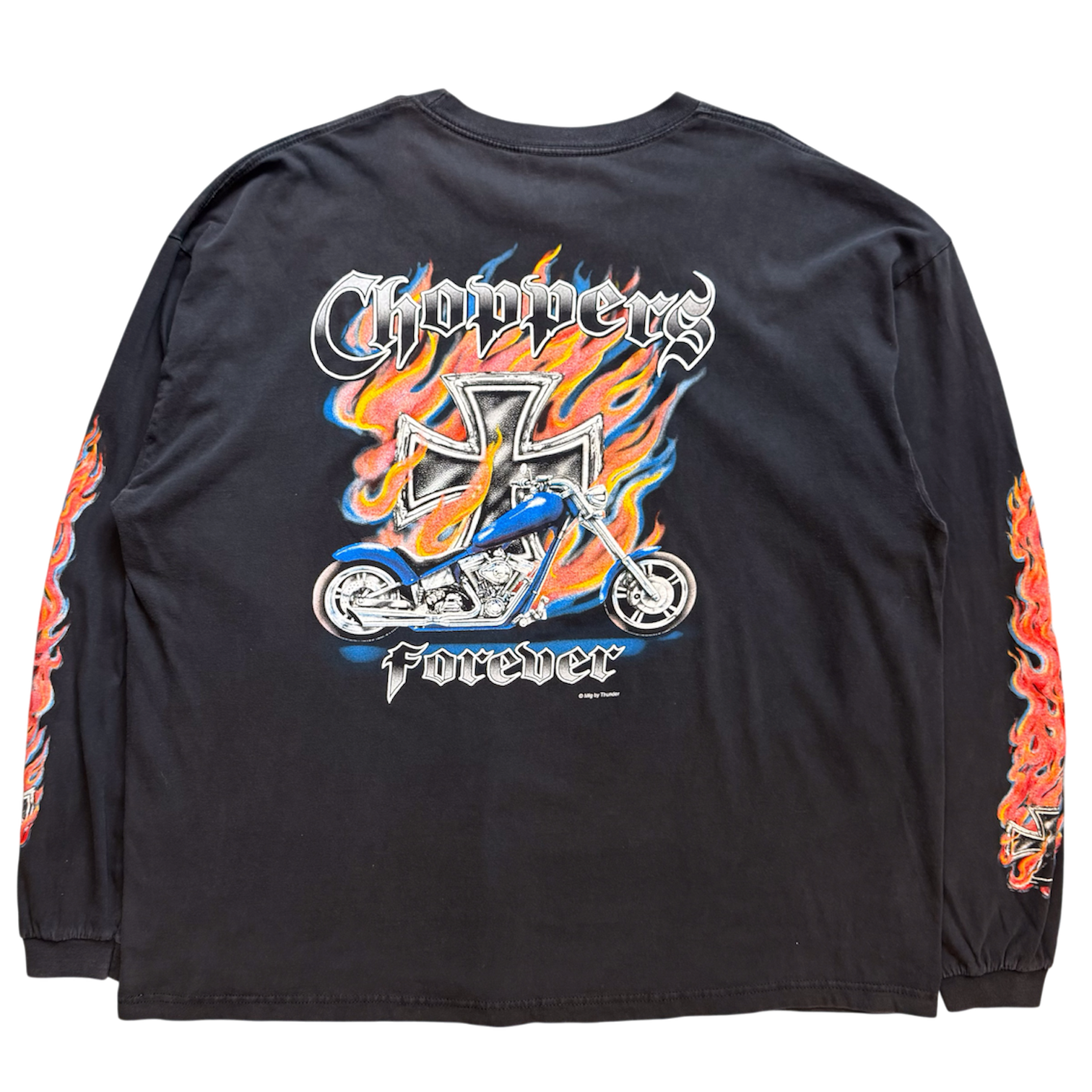 Motorcycle Print Longsleeve Tee