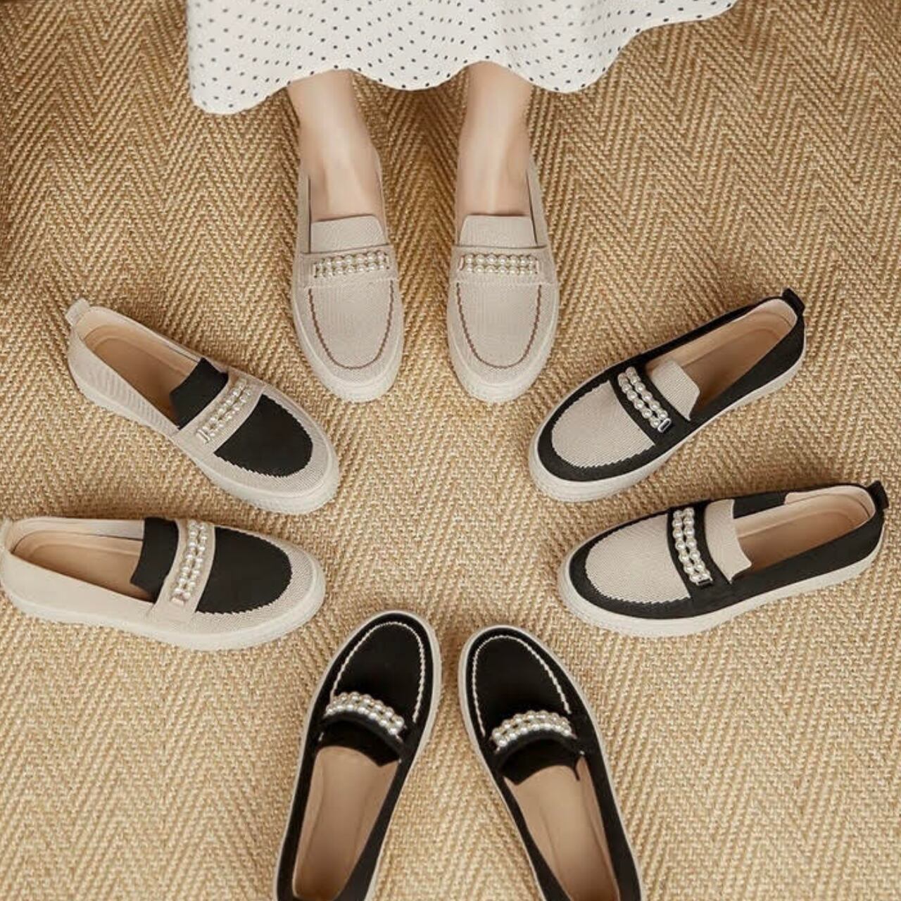 パールラウンドトゥシューズ A0259