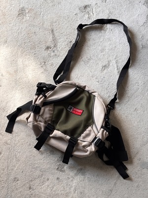 90～00s OLD STUSSY/2way West Bag/ウエストバッグ/ショルダ－バッグ/ベージュ/カーキ/ステューシー/オールドステューシー
