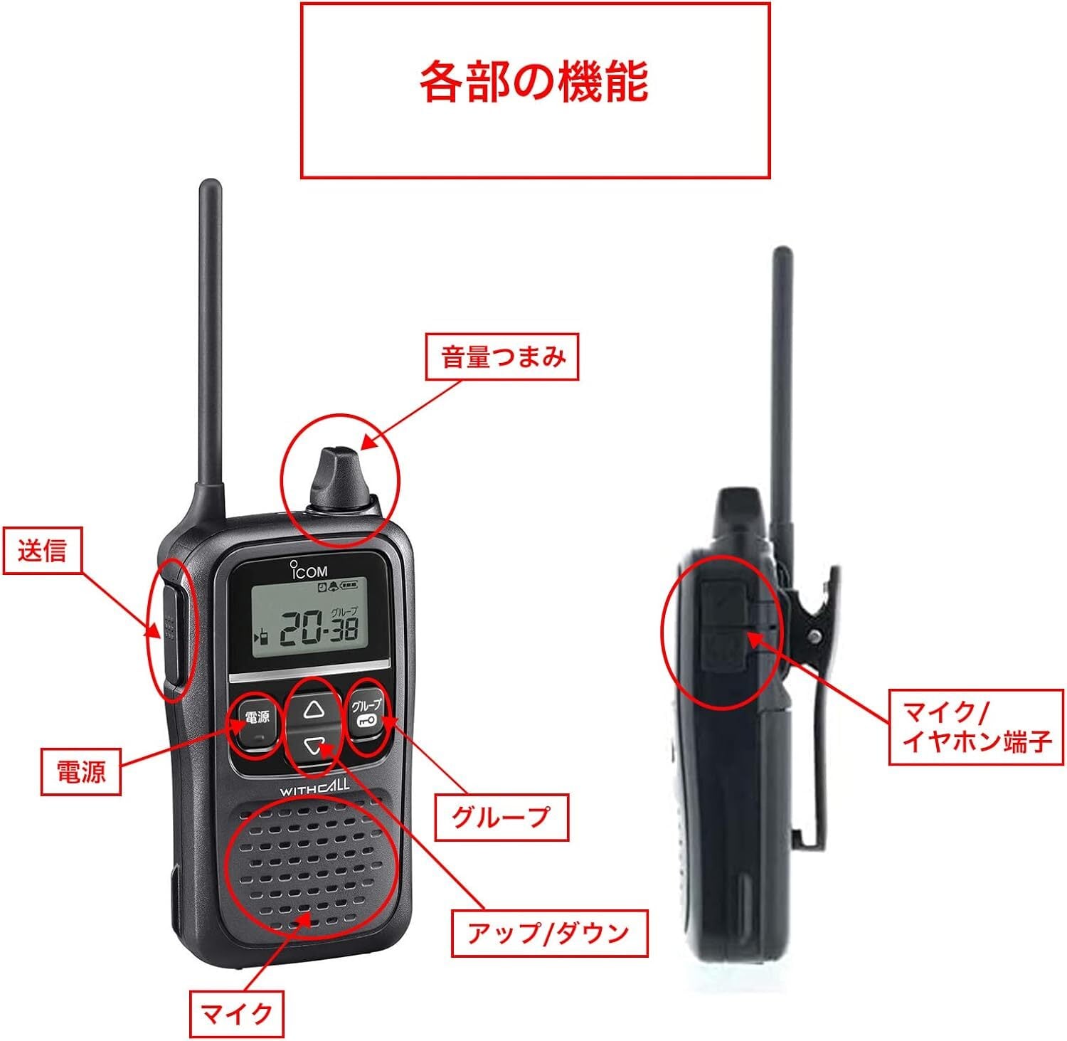 アイコム（ICOM） 特定小電力トランシーバー IC-4110/大音量/防塵/防水