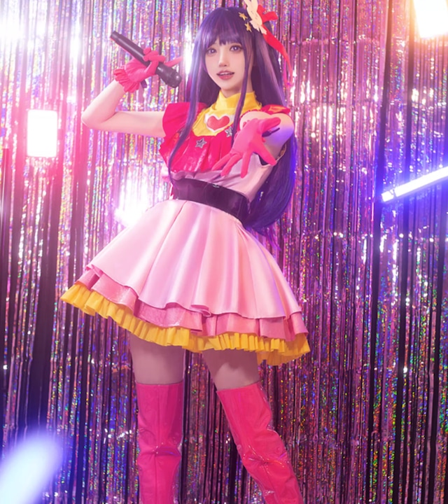 【ハロウィンに☆アイドル コスプレ セット】コスプレ アイドル ほしの あい風  星野 アイ風 推し の子風 ステージ衣装 レディース 大人用 衣装 セット ハロウィン コス イベント 撮影 学園祭 文化祭 誕生日 プレゼント cosplay 送料無料