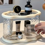 小物 収納 ラック 化粧品収納 2層 収納棚 メイクアップオーガナイザー アクセサリー 玄関 おしゃれ 北欧