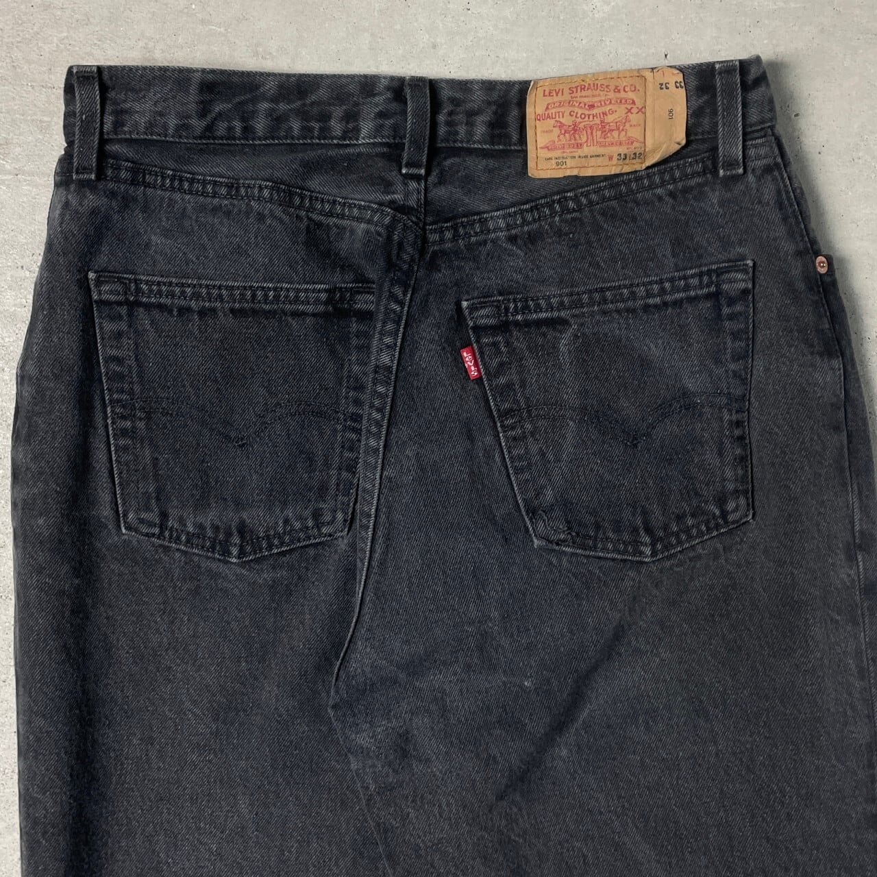 90s Levis517 ユーロリーバイス 黒デニムパンツ ヴィンテージW31 90年代 フランス製 Levi's ユーロリーバイス 901 ブラックデニムパンツ