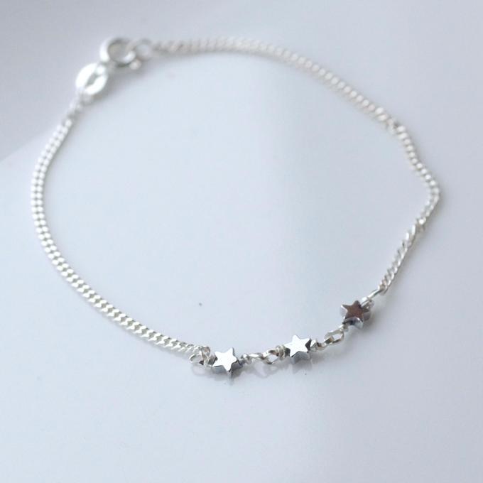 【SALE】✦星に願いを✦⋆.·SV925.·夜空に浮かぶ三つ星オリオンブレスレット ⋆.·✦