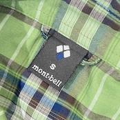 mont-bell モンベル チェック柄 長袖シャツS/グリーン系 メンズ #1114103