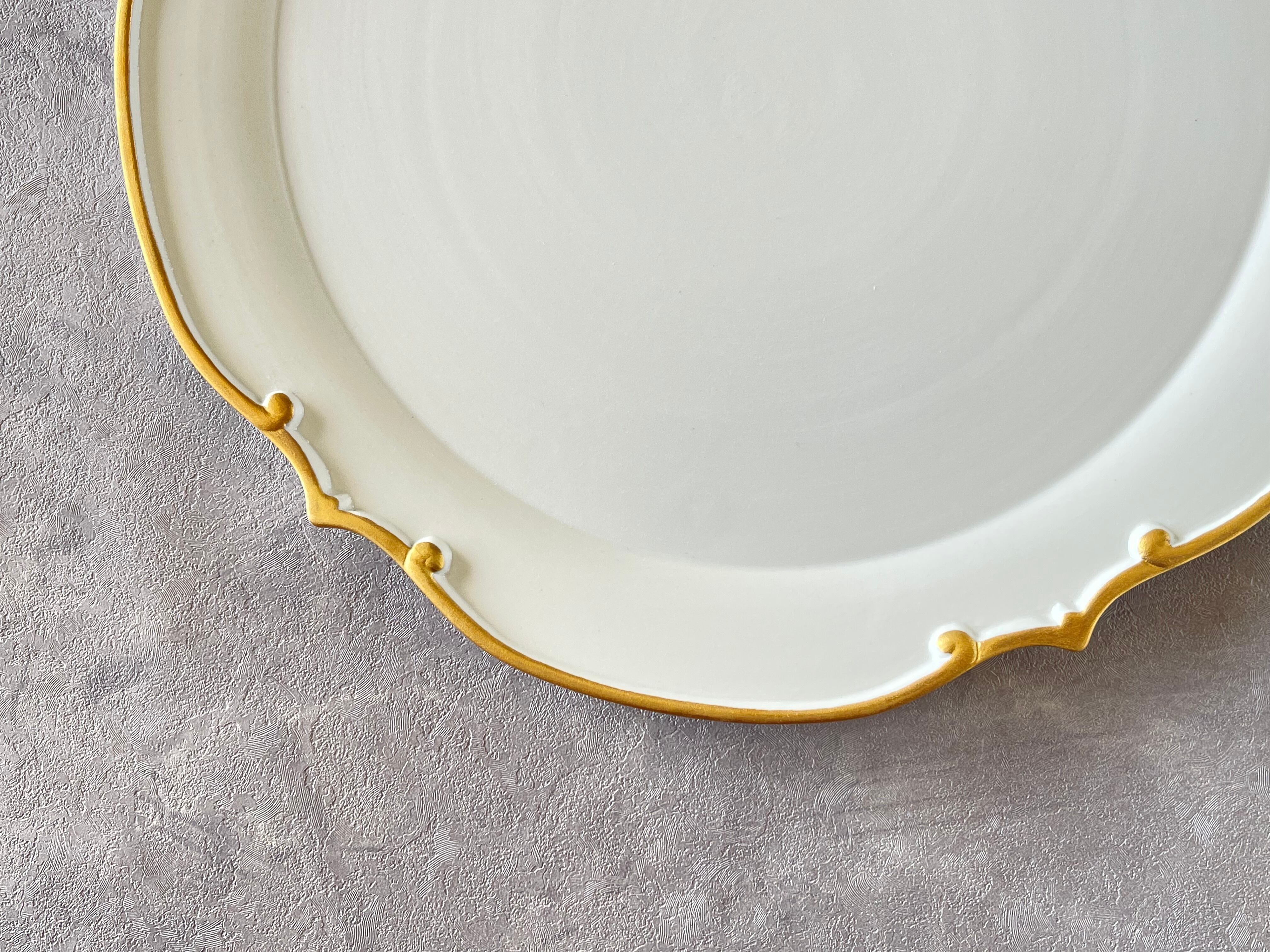 未使用　みじん唐草　九寸プレート皿　福泉窯　有田焼　手描き 未使用みじん唐草九寸プレート皿福泉窯有田焼手描き