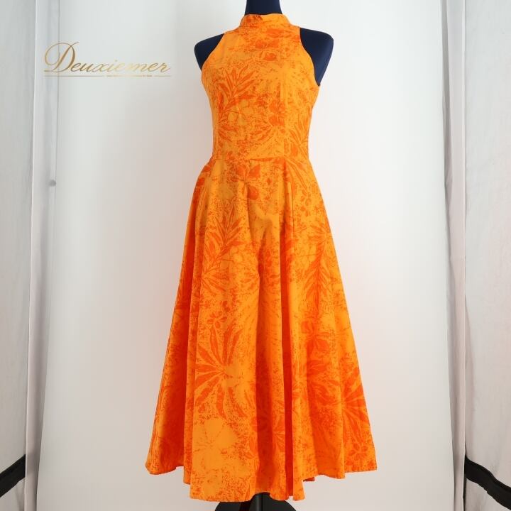 フラダンス 衣装 ワンピース ドレス オレンジ系 Rainbow Hawaii フラ