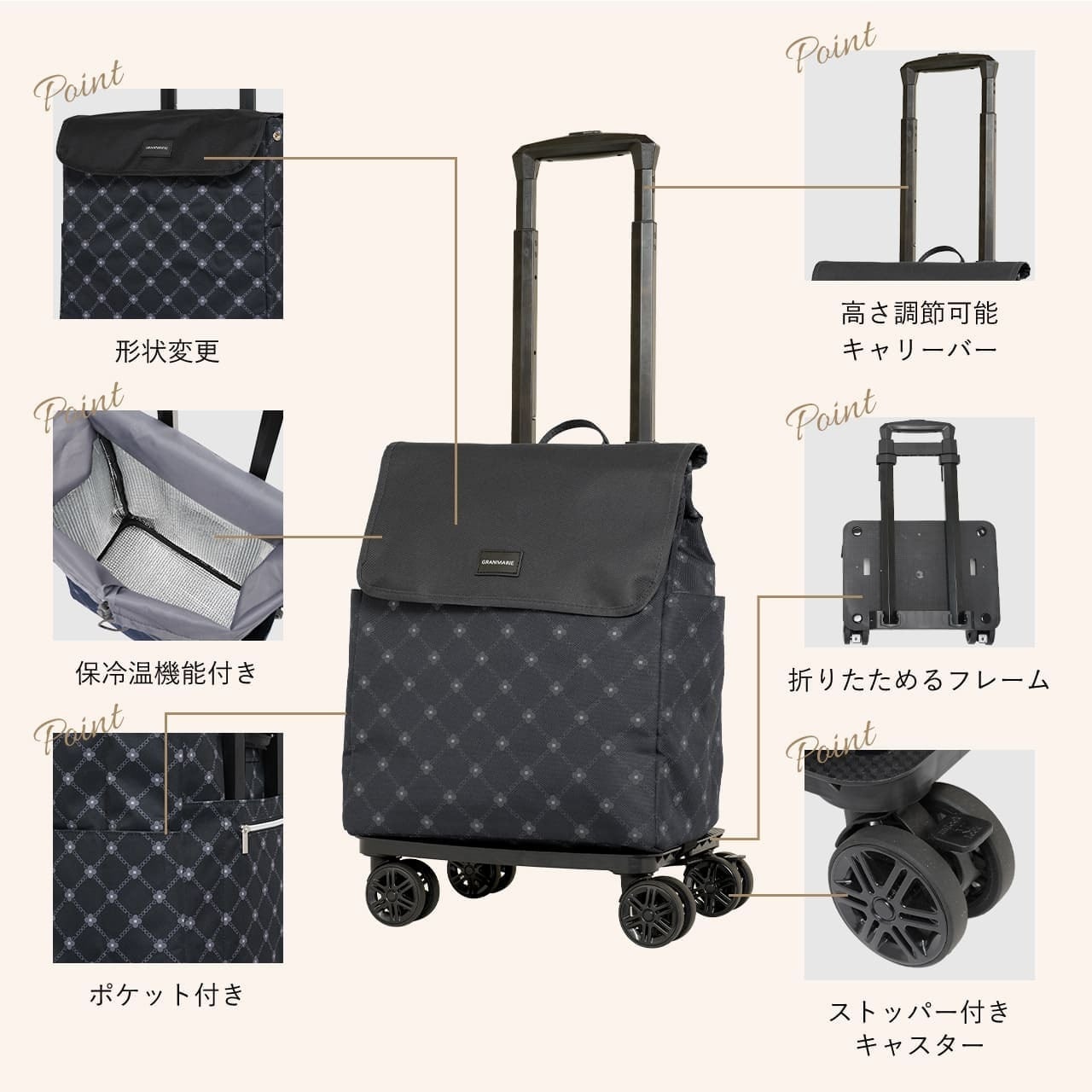 GRANMARIE グランマリー ショッピングカート 四輪 お買い物カート お