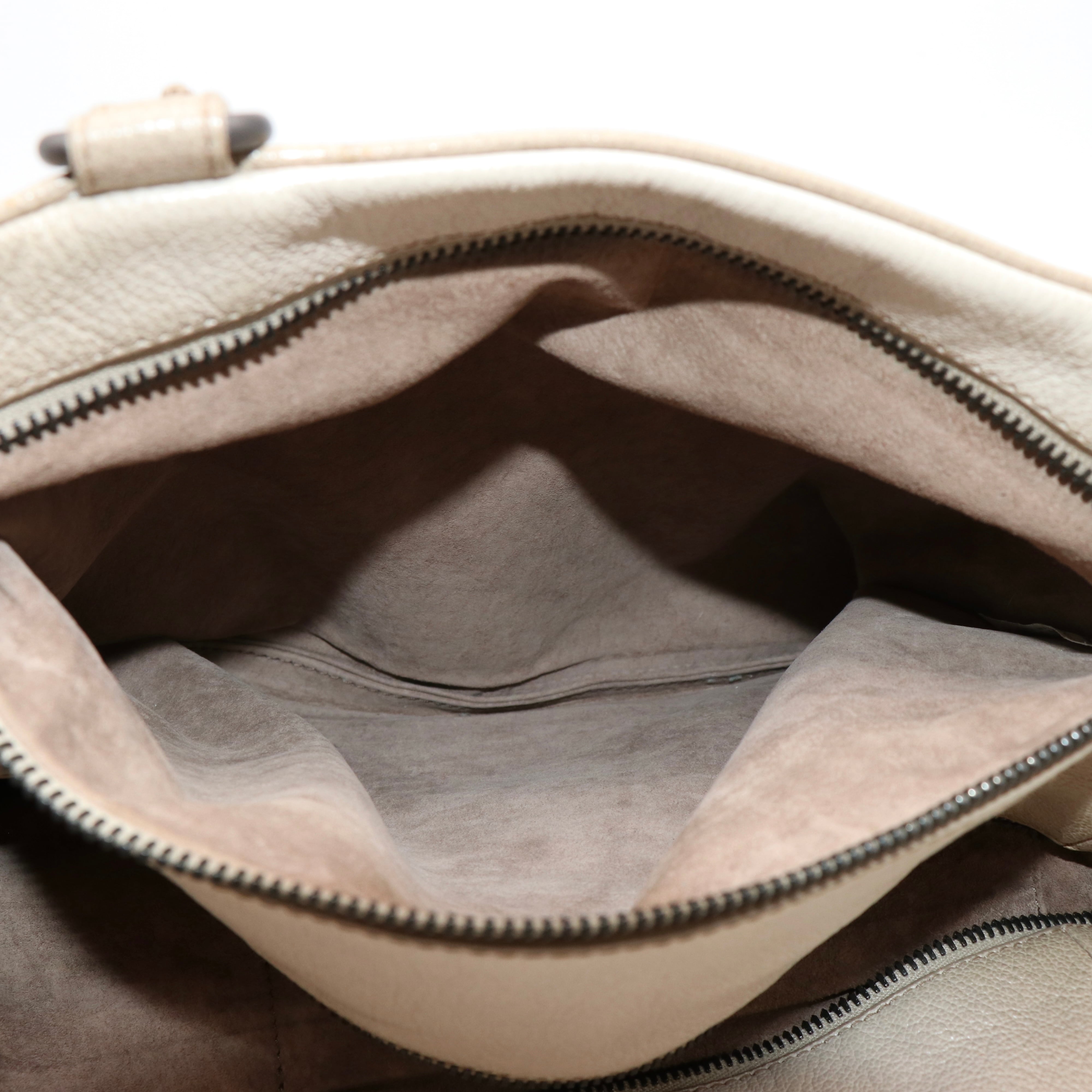 ボッテガヴェネタ ミニボストン ハンドバッグ ベージュ グラデーション レザー Bottega Veneta イントレチャート グラデーションボストンバッグ