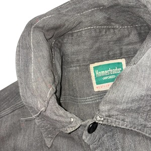 vintage ~1950’s Homesteader black chambray shirt