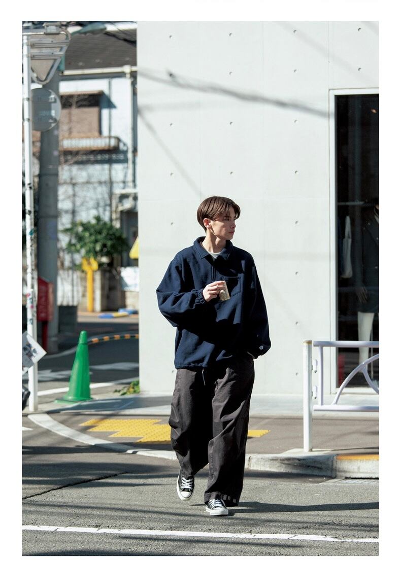 BENTIDEA ハーフジップバルーンスリーブスウェット BENTIDEA ハーフジップバルーンスリーブスウェット