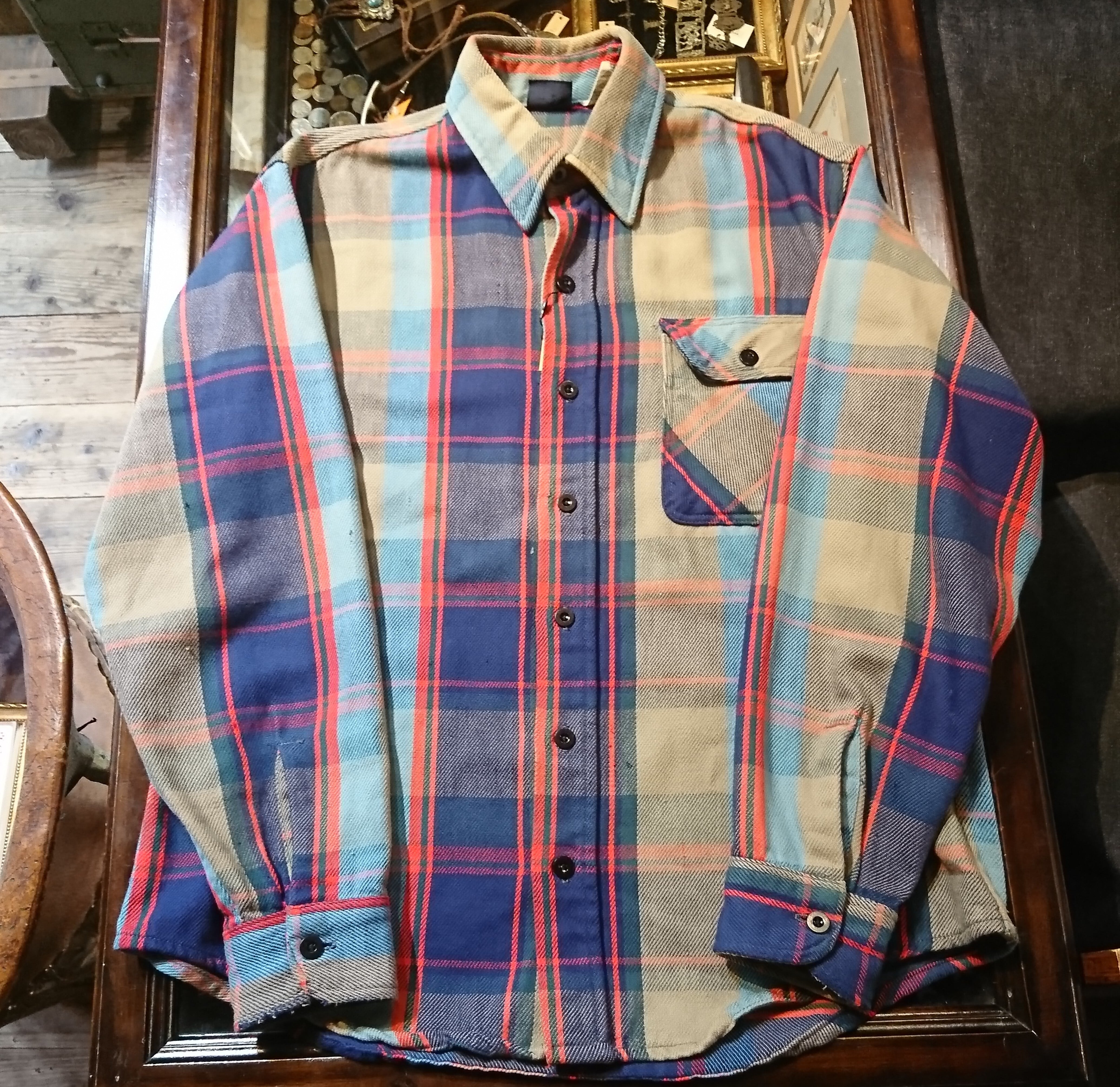 80s vintage flannel shirt ヴィンテージ ネルシャツ ヘビーウェイト ...