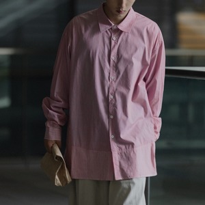 バイストライプ ルーズシャツ a-0649