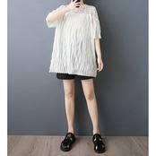 フラワーレース 切替 Tシャツ  30169